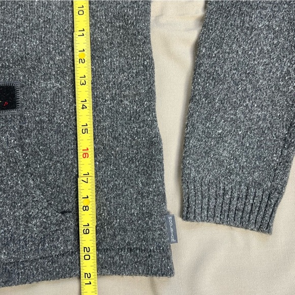 Woolrich Pullover Quarter Zip Onyx Heather Gray Sweater SZ L Gorpcore - Picture 8 of 16
